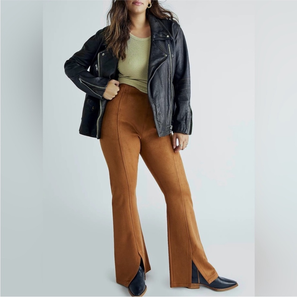Free People Faux Suede Flare Pants